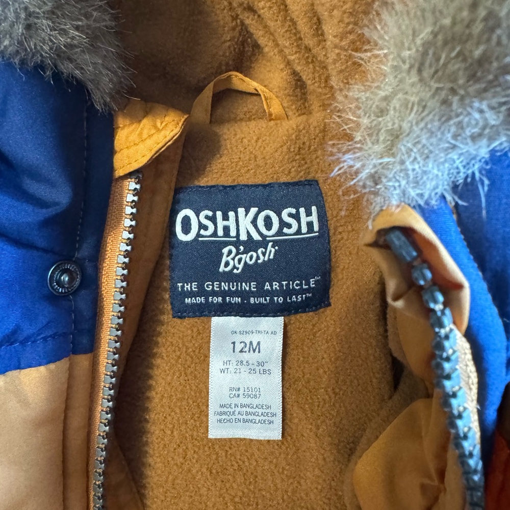 12 month boy winter coat